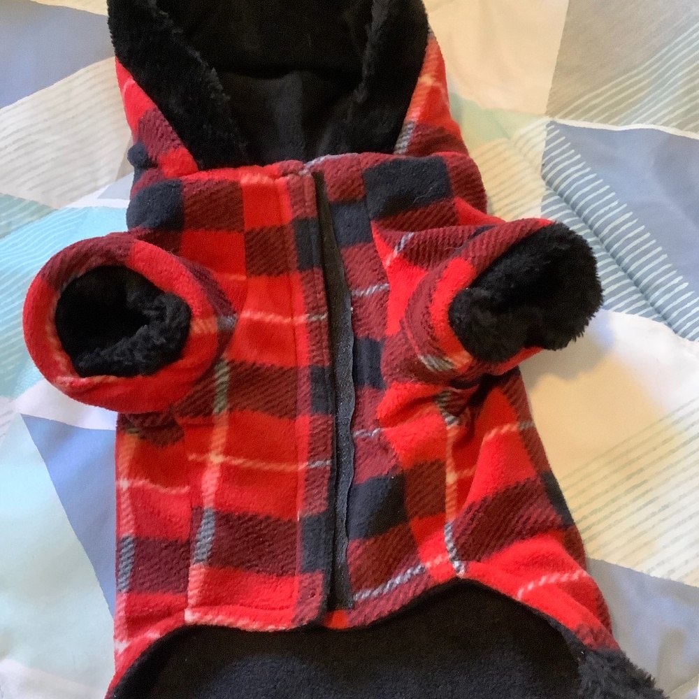 Fleece winter doggie coat size small